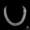 Baguette Moissanite Cuban Chain Necklace, Iced-Out Luxury Hip Hop Chain – Finora Jewelry