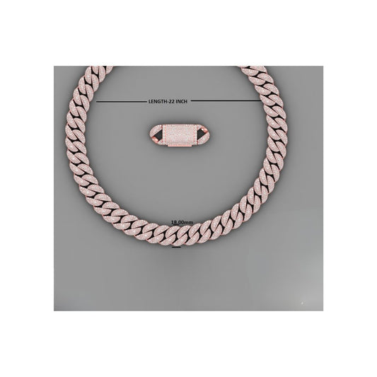 Rose Gold Miami Cuban Link Chain - Iced Out Choker