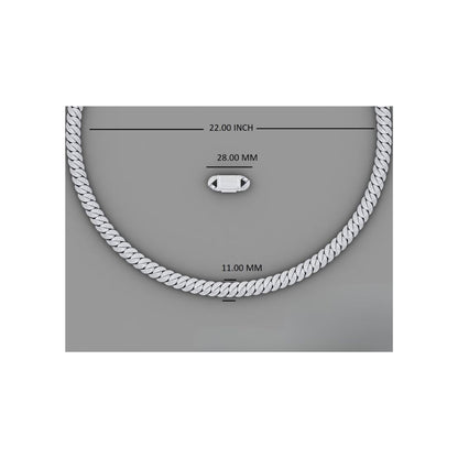 Moissanite Silver Miami Cuban Link Chain - Oversized Box Lock Choker
