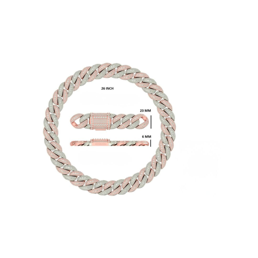iced out rose gold miami cuban chain