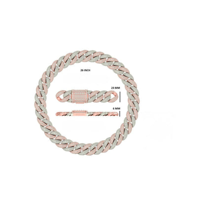 Iced Out Rose Gold Miami Cuban Chain