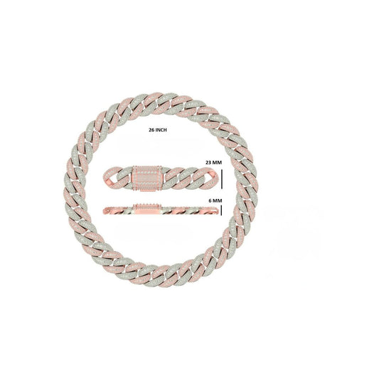 Iced Out Rose Gold Miami Cuban Chain