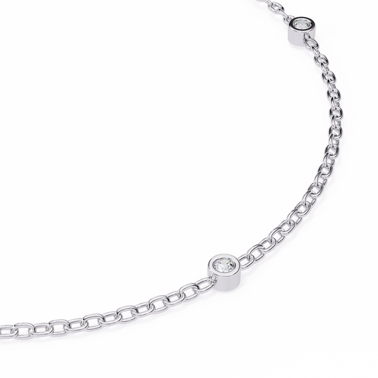 Lina Petite Diamond Station Bracelet – Finora Jewelry