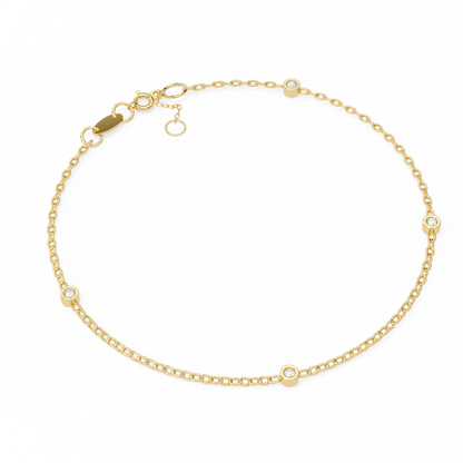 Lina Petite Diamond Station Bracelet – Finora Jewelry