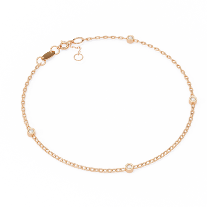 Lina Petite Diamond Station Bracelet – Finora Jewelry