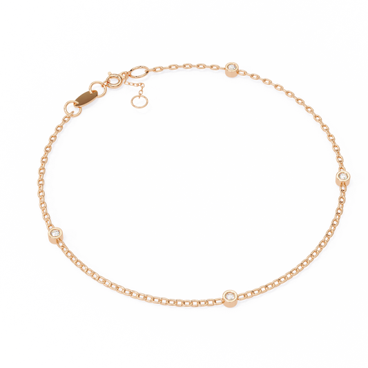 Lina Petite Diamond Station Bracelet – Finora Jewelry