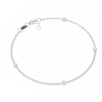 Lina Petite Diamond Station Bracelet – Finora Jewelry