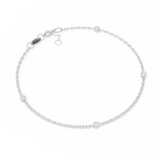 Lina Petite Diamond Station Bracelet – Finora Jewelry