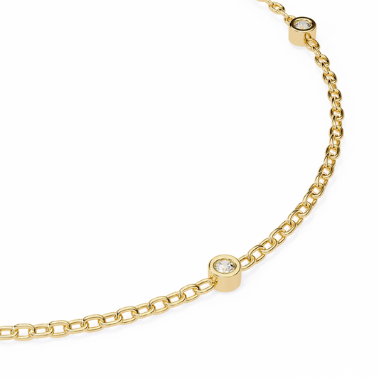 Lina Petite Diamond Station Bracelet – Finora Jewelry
