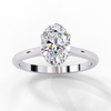 Oval Cut Moissanite Solitaire Ring – Classic Engagement Ring for Her – 925 Silver / 10K, 14K, 18K Gold / Platinum | Finora Jewelry