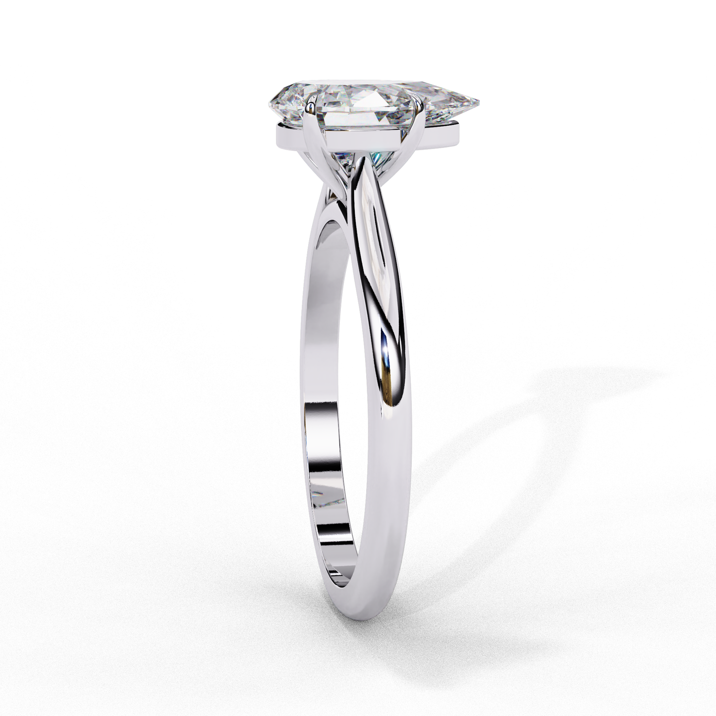 pear cut moissanite solitaire engagement ring – teardrop promise ring for her – 925 silver / 10k & 14k gold / rose, yellow, white gold / platinum | finora jewelry