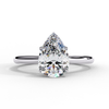 Pear Cut Moissanite Solitaire Engagement Ring – Teardrop Promise Ring for Her – 925 Silver / 10K & 14K Gold / Rose, Yellow, White Gold / Platinum | Finora Jewelry