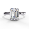 Emerald Cut Moissanite Solitaire Engagement Ring – Modern Classic for Her – 925 Silver / 10K & 14K Gold / Rose, Yellow, White Gold / Platinum | Finora Jewelry