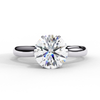 Round Brilliant Cut Moissanite Solitaire Engagement Ring – Classic Ring in 925 Silver, 10K & 14K White, Yellow, Rose Gold, or Platinum | Finora Jewelry