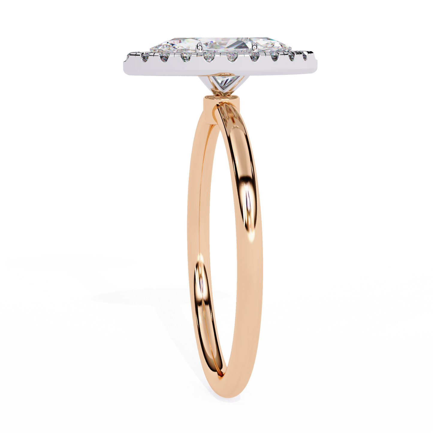 marquise cut moissanite halo engagement ring – 925 silver / 10k / 14k / platinum / white / yellow / rose gold – finora jewelry