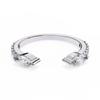 Marquise Cut Open Diamond Ring – Modern Bypass Design with Accent Stones in 925 Silver, 10K/14K Rose, White & Yellow Gold, or Platinum – Finora Contemporary Sparkle for Her
