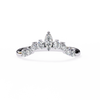 Marquise Crown Diamond Ring – Chevron Wedding or Stacking Band for Her – Finora Luxe Sparkle
