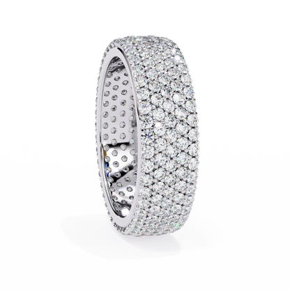 Five-Row Diamond Eternity Band – Bold Statement Wedding Ring – Finora Signature Radiance