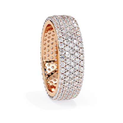 Five-Row Diamond Eternity Band – Bold Statement Wedding Ring – Finora Signature Radiance