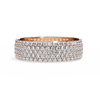 Five-Row Diamond Eternity Band – Bold Statement Wedding Ring – Finora Signature Radiance