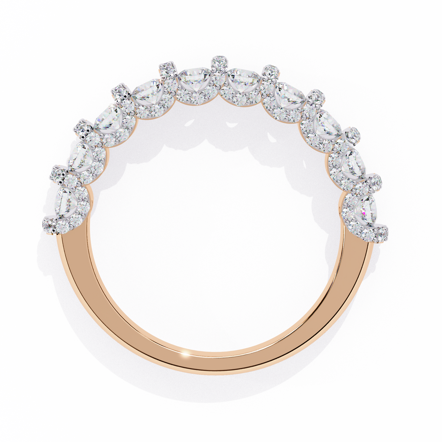 finora jewelry – classic round diamond eternity band in 925 silver, 10k/14k gold (rose, white, yellow), or platinum