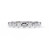 Round Diamond Half Eternity Band – Elegant Stacking Ring in 925 Silver, 10K/14K Gold (Rose, White, Yellow), or Platinum – Finora Timeless Sparkle