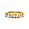 Round Diamond Channel-Set Eternity Band – Modern Elegance in 925 Silver, 10K/14K Gold (Rose, White, Yellow), or Platinum – Finora Signature Sparkle