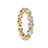 Alternating Bezel-Set Diamond Eternity Band Ring in 925 Silver, 10K/14K Gold (Rose/White/Yellow), & Platinum – Finora Jewelry