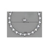 15mm Moissanite Silver Heart XO Link Chain - Iced Out Valentine Choker