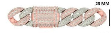 Iced Out Rose Gold Miami Cuban Chain