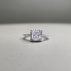 1.50 CT Princess Cut Moissanite Halo Engagement Ring in 925 Silver / 10K & 14K Gold