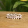 Oval Cut Moissanite Eternity Band Ring | 5×3 MM Colorless VVS | 925 Silver, 10K & 14K Gold