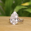 Pear Cut Moissanite Solitaire Ring in 925 Silver, 10K, 14K Gold – Finora Jewelry