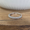 0.59 CT Round Cut Moissanite Half Eternity Wedding Band | 925 Silver & Gold | Finora Jewelry