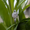 1.50 CT Cushion Cut Moissanite Halo Engagement Ring with Split Shank | 925 Silver & 10K/14K Gold | Finora Jewelry