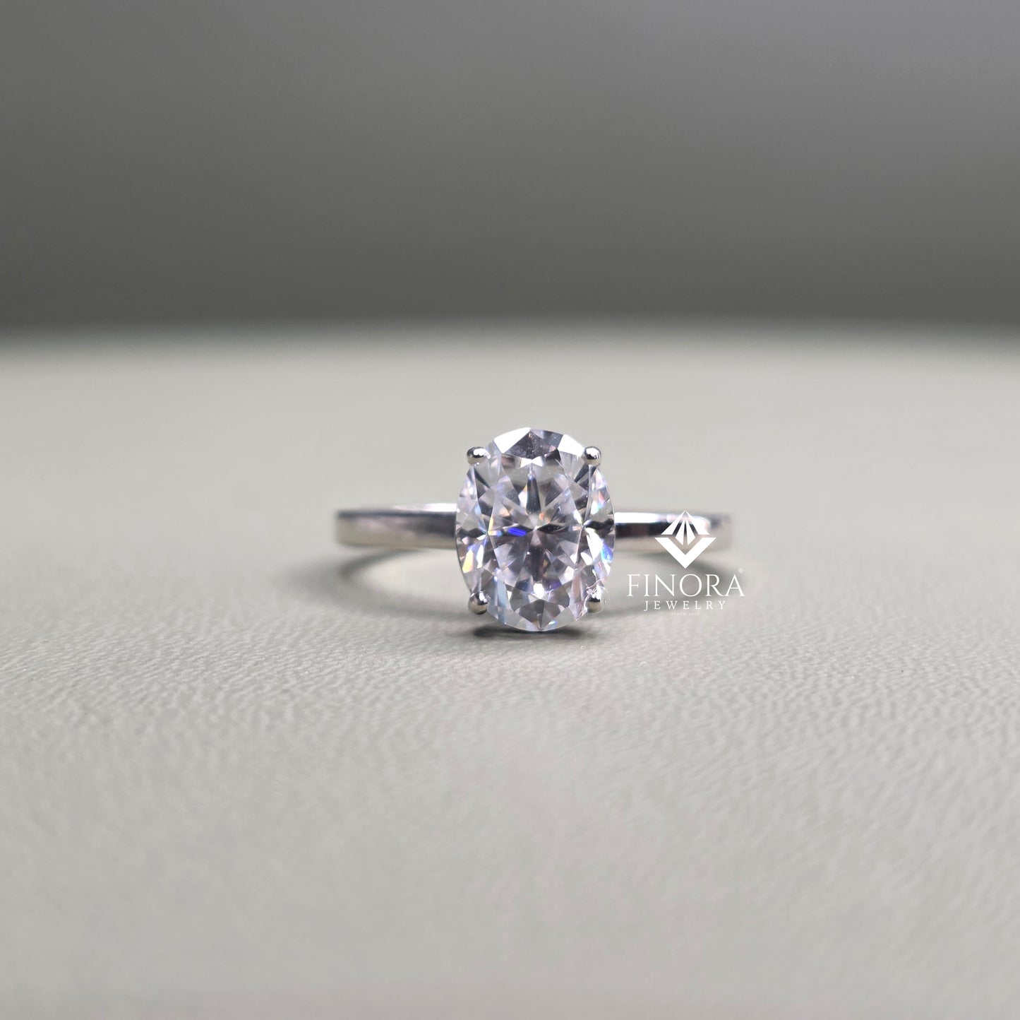 cushion cut moissanite engagement ring