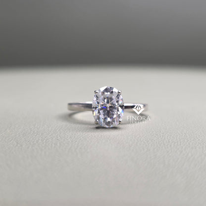 Cushion Cut Moissanite Engagement Ring
