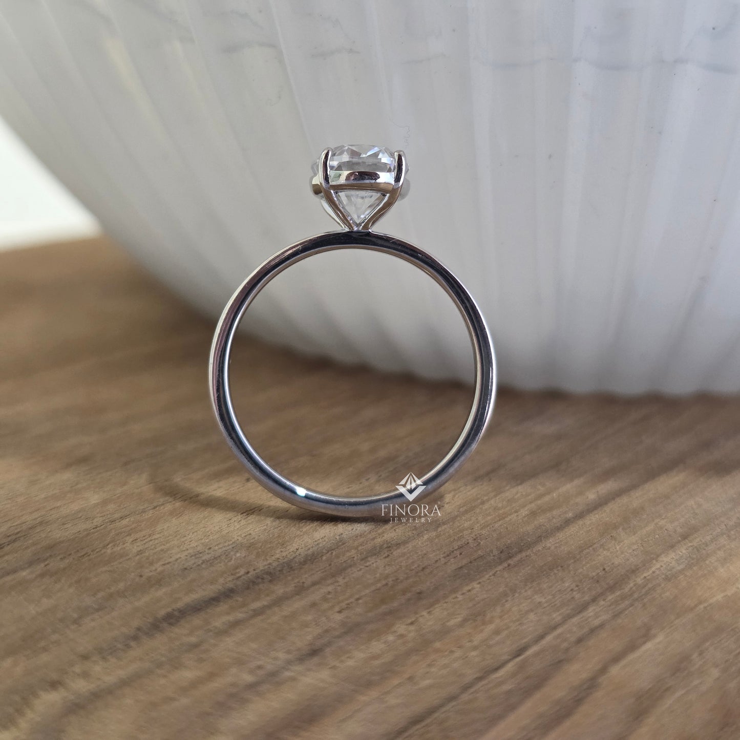 cushion cut moissanite engagement ring