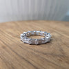 4.27 CT Baguette Cut Moissanite Eternity Band | Colorless VVS | Full Eternity Ring | 925 Silver & Gold | Finora Jewelry