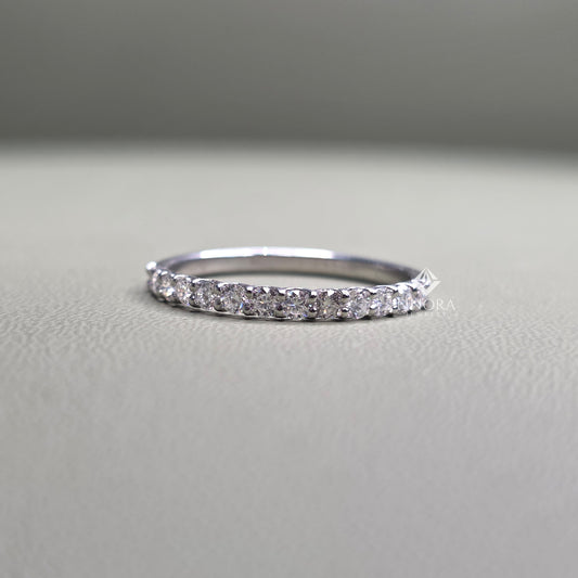 0.45 CT Round Cut Moissanite Wedding Band