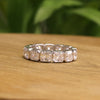 Asscher Cut Moissanite Eternity Wedding Band, Luxury Statement Ring – Finora Jewelry