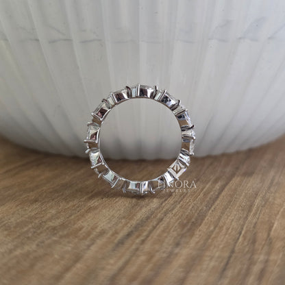 Pear Cut Moissanite Eternity Band by Finora