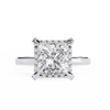 Princess Cut Moissanite Halo Engagement Ring – Elegant Square Solitaire for Proposal, Birthday or Anniversary Gift – 925 Silver / 10K / 14K Gold / Platinum – White / Yellow / Rose Gold – Finora Jewelry