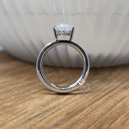 Marquise Cut Moissanite Solitaire Engagement Ring 4.94 CT in 925 Sterling Silver / 10K & 14K Gold