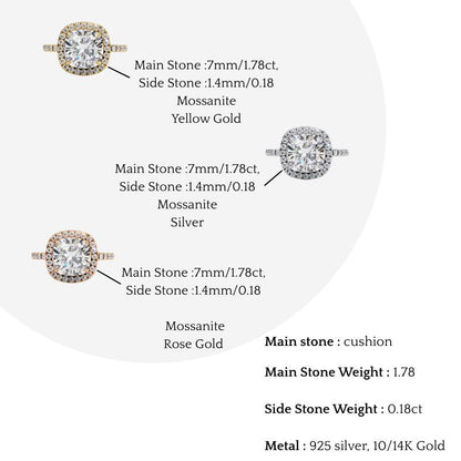 Cushion Cut Halo Ring – Perfect for Engagements or Milestone Anniversaries