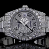 Men's Fully Iced Bust Down Moissanite Diamond Wrist Watch