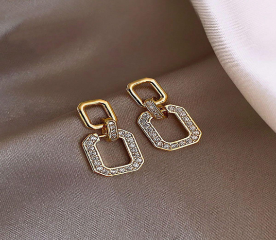 geometric drop earrings for women