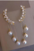Crystal Ear Crawler with Cascading Pearl Tassels