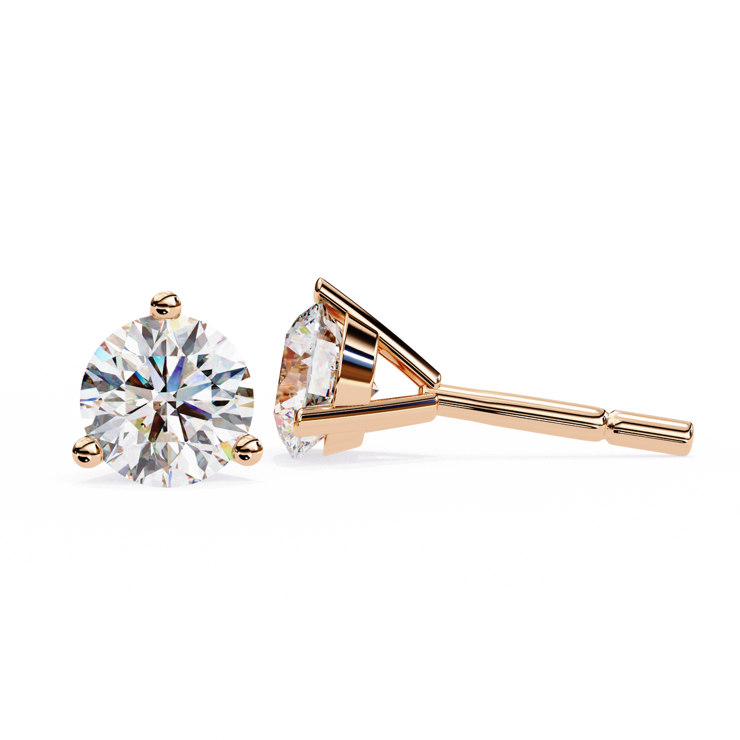 finora jewelry round moissanite stud earrings | finora signature sparkle