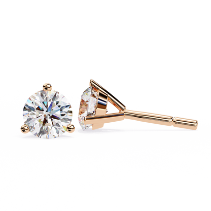 Finora Jewelry Round Moissanite Stud Earrings | Finora Signature Sparkle